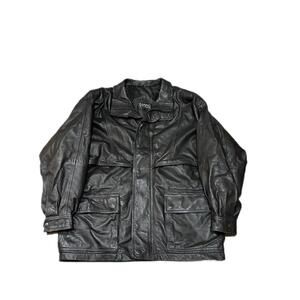 Leather Jacket men Large Marc Studio Black